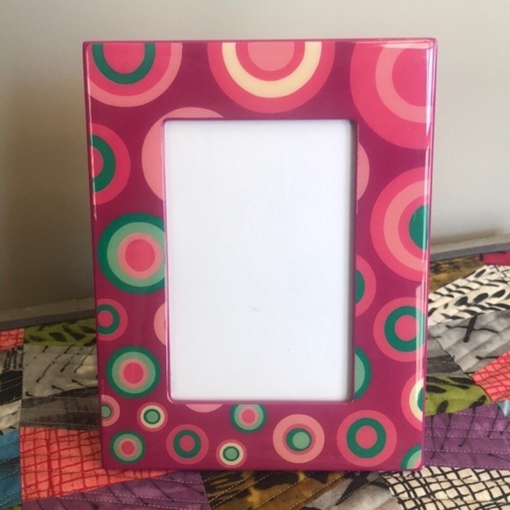 Picture Frame Hot Pink with Dots